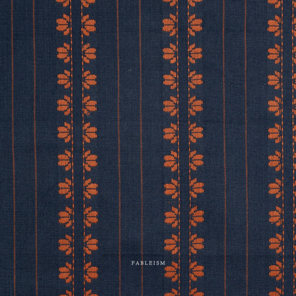 Navy Spice Deco Stripe from Fine & Dandy