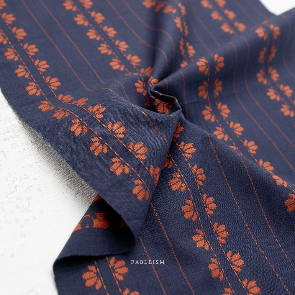 Navy Spice Deco Stripe from Fine & Dandy