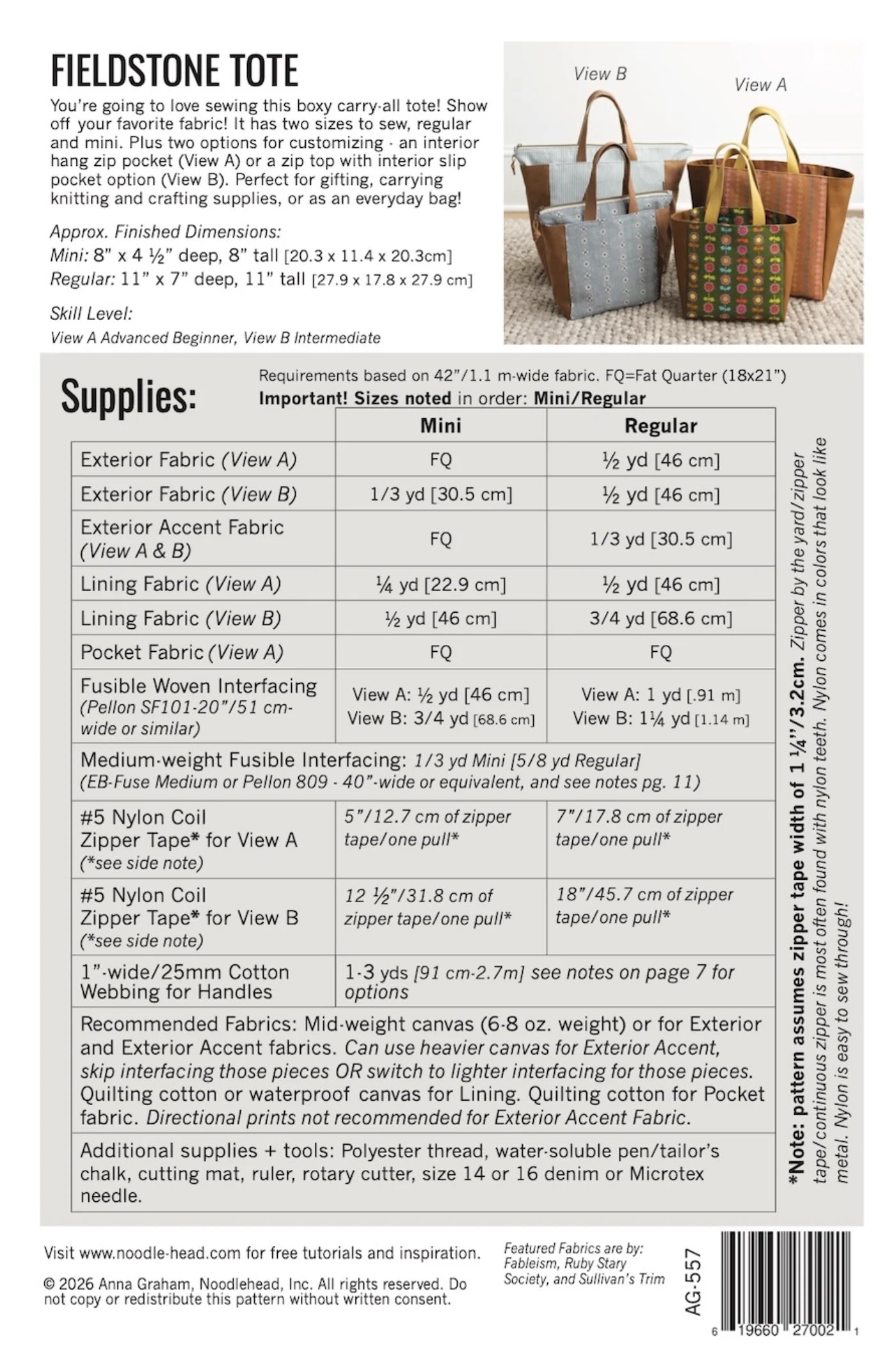 Fieldstone Tote