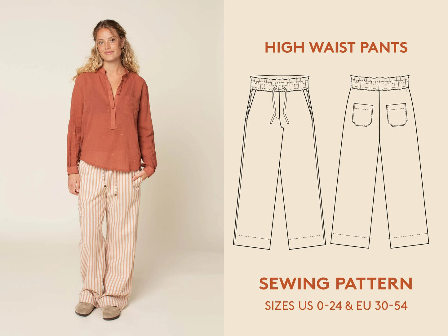 High Waist Pants Pattern By Wardrobe By Me