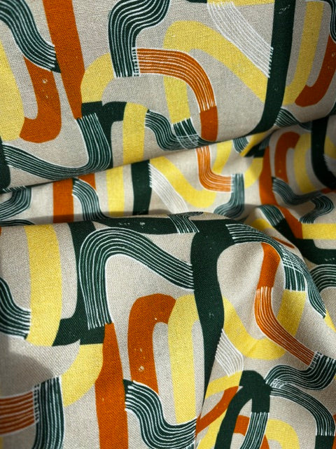 Geometric Dream Linen blend