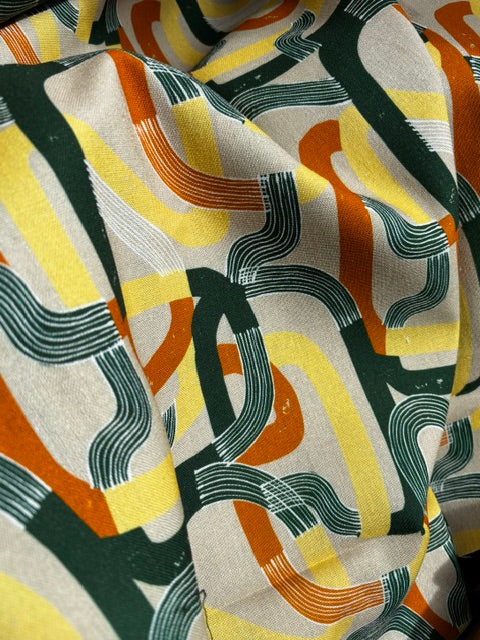 Geometric Dream Linen blend