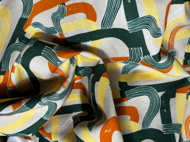 Geometric Dream Linen blend