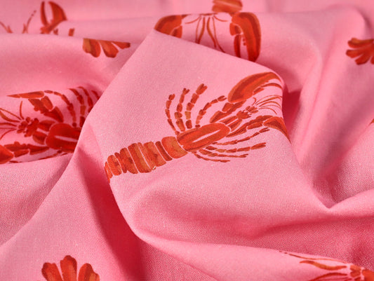 Lobster Viscose & Linen - Pink