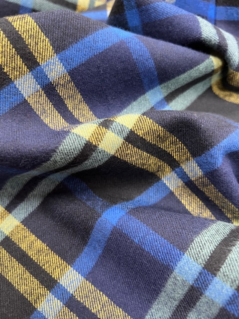 Sevenberry Highland Flannel Blue/Yellow/Green check