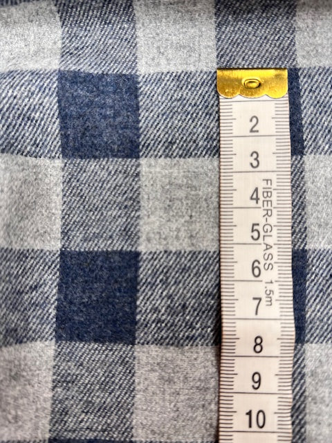 Brick Grey Large Check Brushed Flannel From Glenrock By Modelo Fabrics