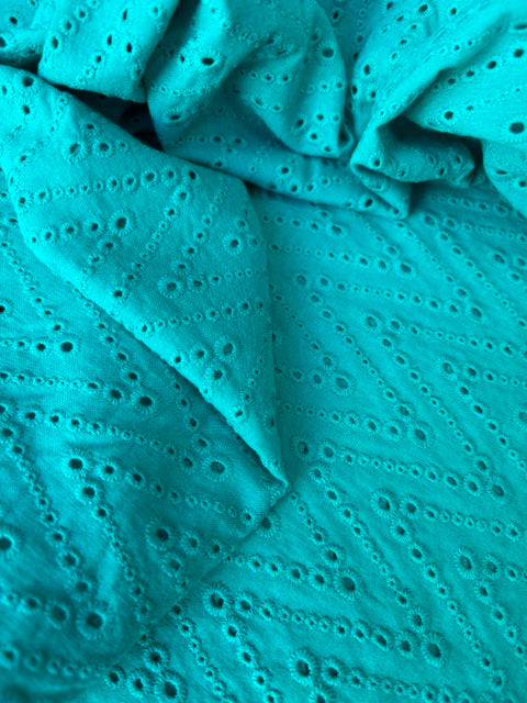 Anglaise Cotton ZigZag - turquoise
