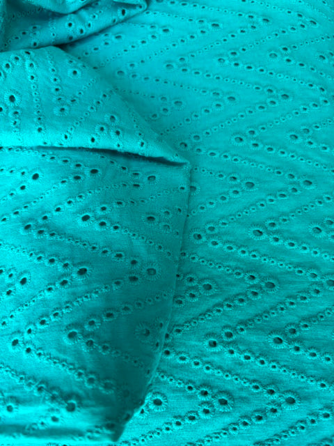 Anglaise Cotton ZigZag - turquoise