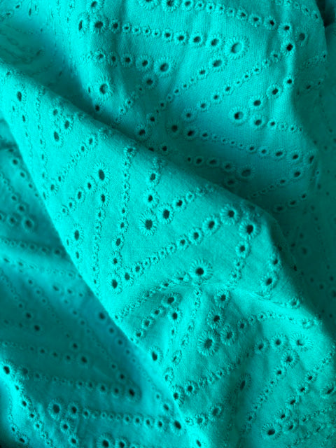 Anglaise Cotton ZigZag - turquoise
