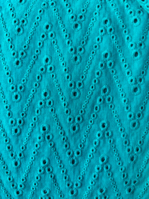 Anglaise Cotton ZigZag - turquoise