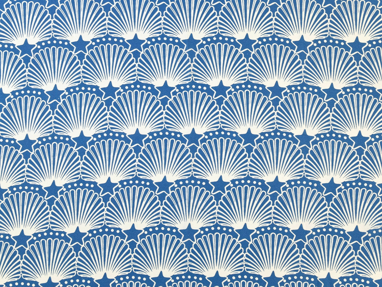 Scallop Star Viscose & Linen - Blue