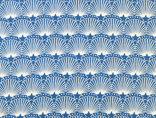 Scallop Star Viscose & Linen - Blue