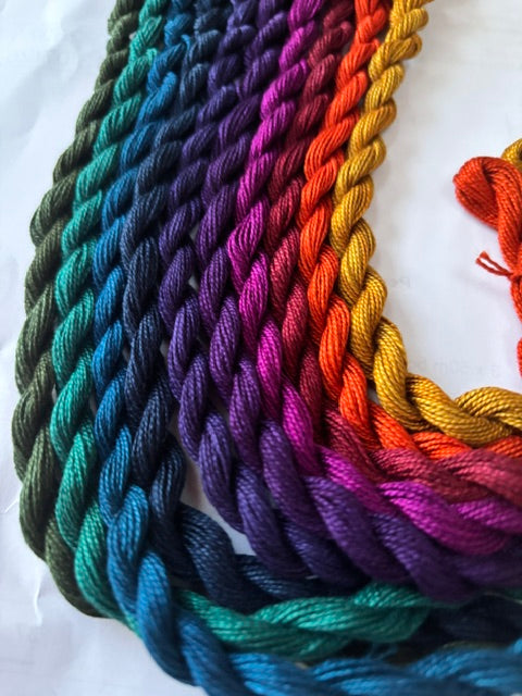 Vintage Perle 8 Paintbox threads pack 10