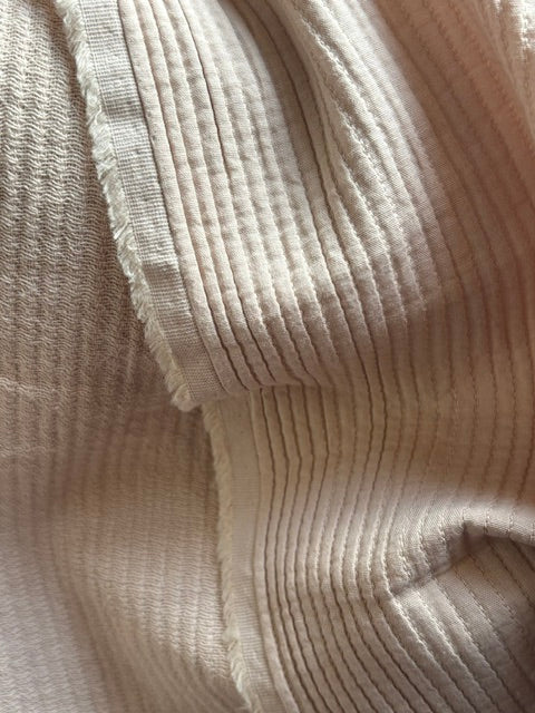 Beige Stitch Detail Fabric From Kiso
