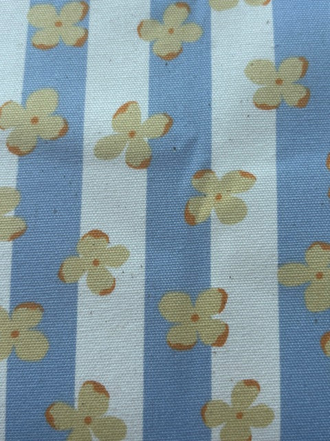 Cotton Oxford Cotton with natural cotton seeds blue