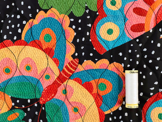 Fabric Godmother - Papillon Quilted Puffer - Black