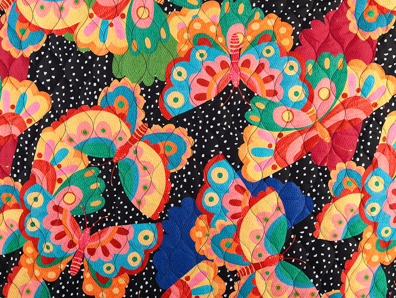 Fabric Godmother - Papillon Quilted Puffer - Black