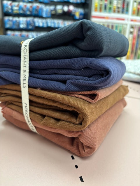 Mixed size bundle of off cuts Merchant & Mills cottons/denims