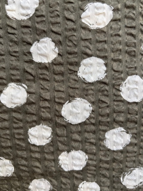 Cotton Ripple Large Dot Green