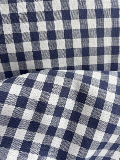 Blue/white Yarn Dyed Large Gingham Check from Kobenz by Modelo Fabrics