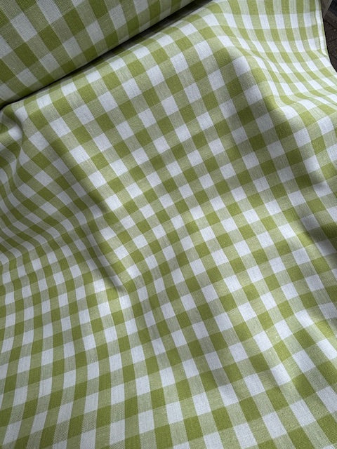 Green/white Yarn Dyed Large Gingham Check from Kobenz by Modelo Fabrics