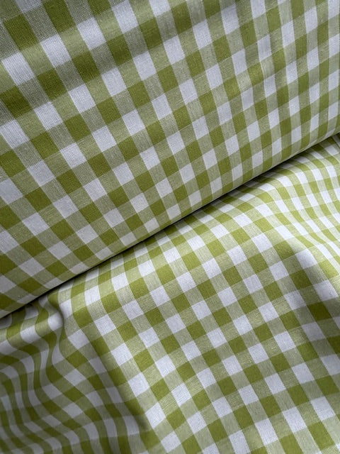 Green/white Yarn Dyed Large Gingham Check from Kobenz by Modelo Fabrics