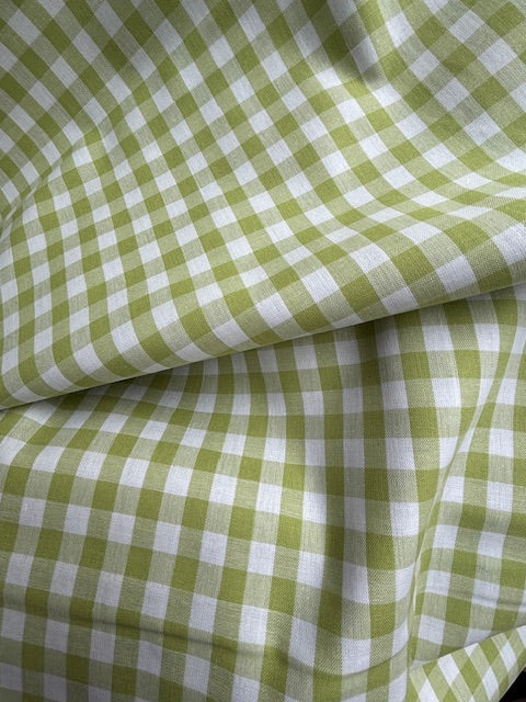 Green/white Yarn Dyed Large Gingham Check from Kobenz by Modelo Fabrics