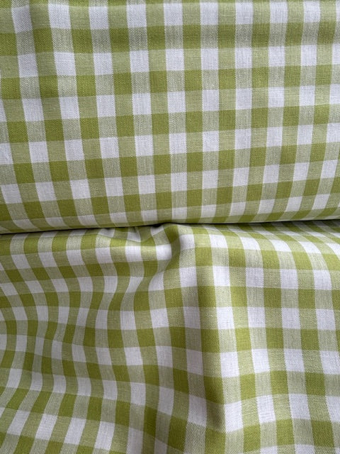 Green/white Yarn Dyed Large Gingham Check from Kobenz by Modelo Fabrics
