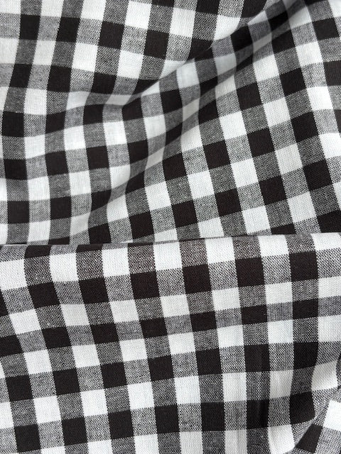 Black / White Yarn Dyed Large Gingham Check from Kobenz by Modelo Fabrics