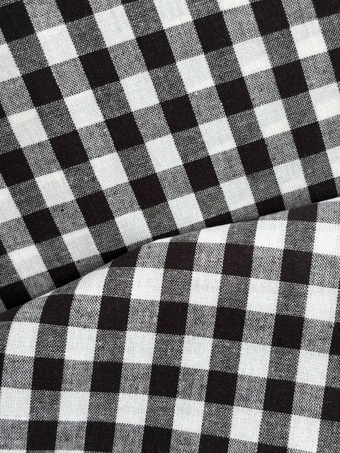 Black / White Yarn Dyed Large Gingham Check from Kobenz by Modelo Fabrics