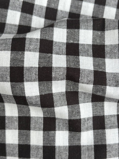 Black / White Yarn Dyed Large Gingham Check from Kobenz by Modelo Fabrics