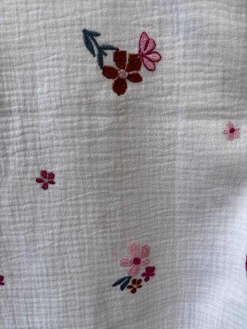 DOUBLE GAUZE EMBROIDERY FLOWERS