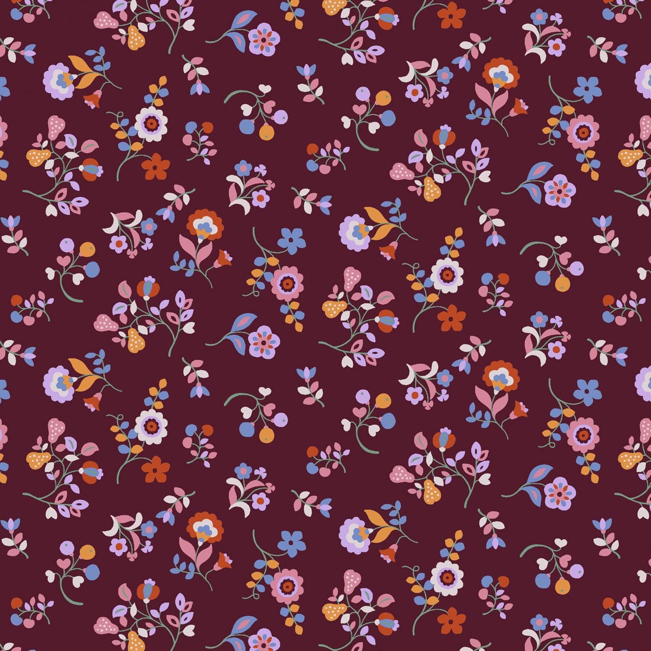 Kaleidoscope Ace Lawn – Plum