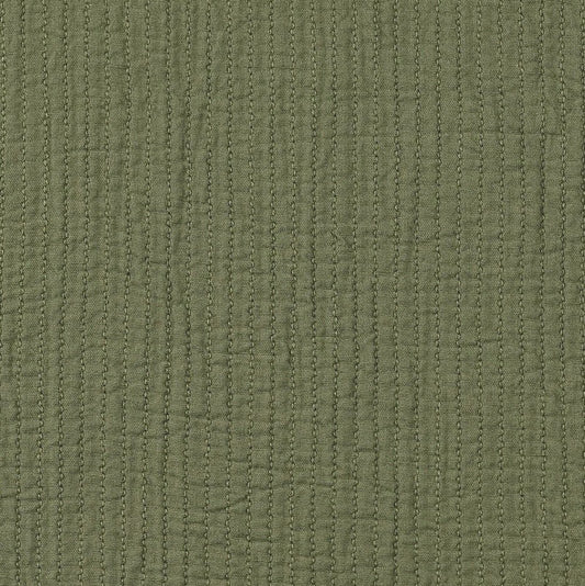 Olive Pink Stitch Detail Fabric From Kiso