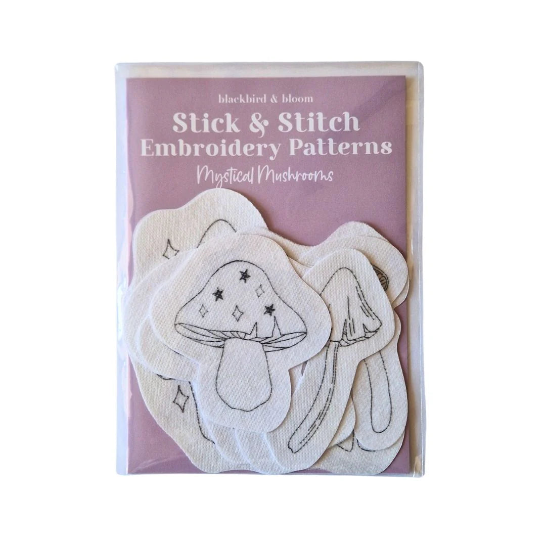 Mystical Mushrooms Stick & Stitch Embroidery Patterns