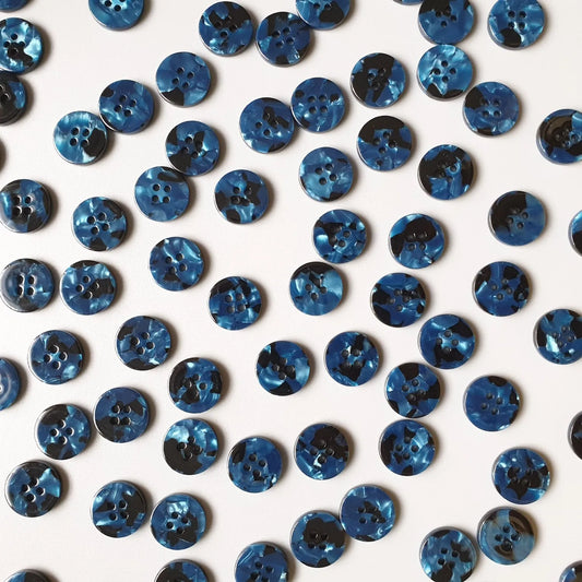 Pigeon Wishes Buttons - Nightshade button set (15mm shirting size)