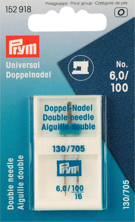 Prym - Double sewing machine needle 130/705 universal 100/6.0
