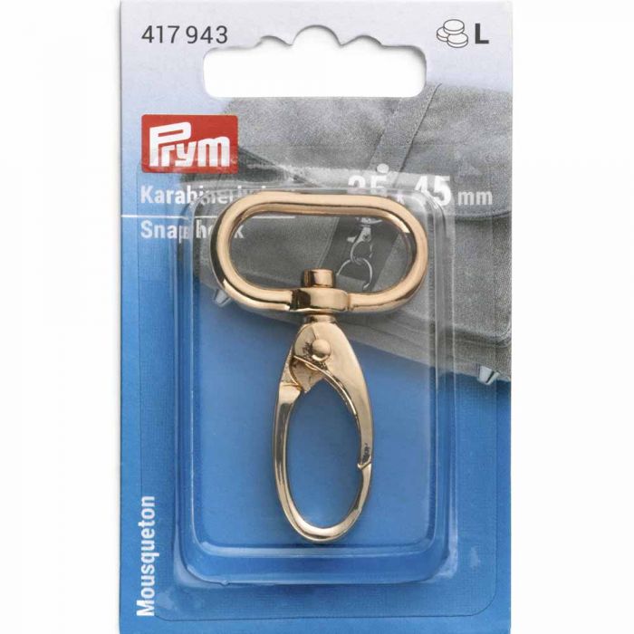 Prym Snap Hook 25 x 45mm New Gold 1 pc  BAGP417943