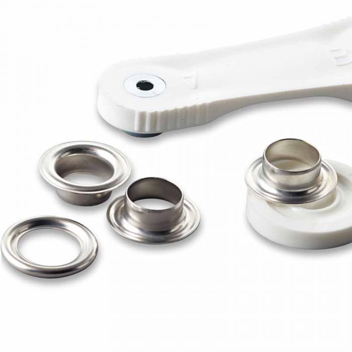 Prym Eyelets And Washers 11mm Silver Coloured - 15 Pieces Brass Rustproof P541370