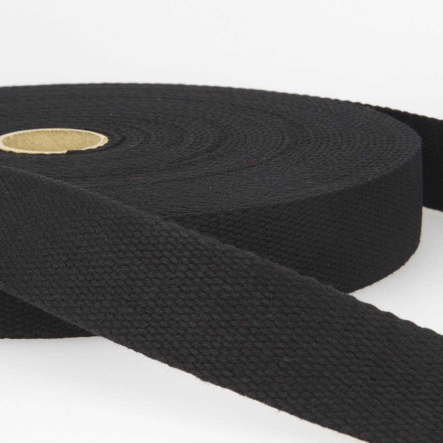 Cotton heavy webbing 25mm - black