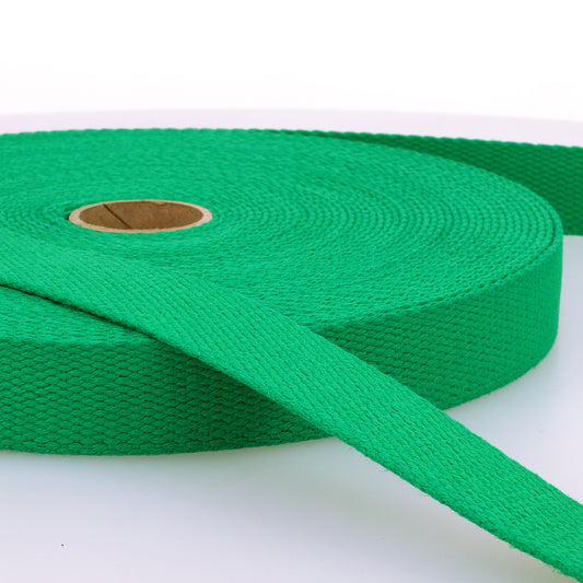 Cotton heavy webbing 25mm - green