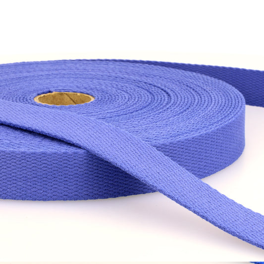 Cotton heavy webbing 25mm - cornflower