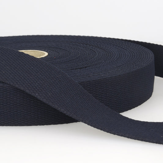 Cotton heavy webbing 25mm - navy