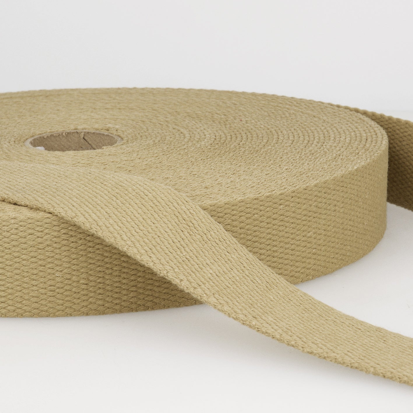 Cotton heavy webbing 25mm - natural