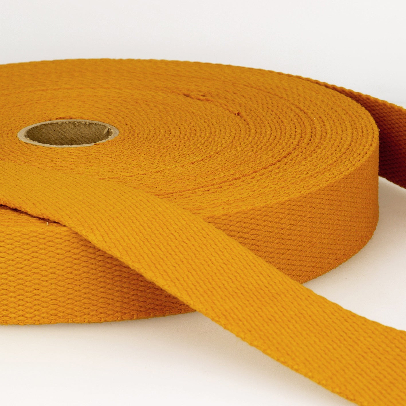 Cotton heavy webbing 25mm - mustard