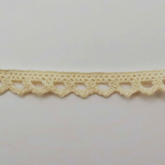 Cotton Lace trim 10mm Natural