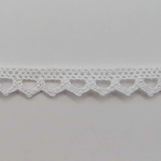Cotton Lace trim 10mm white