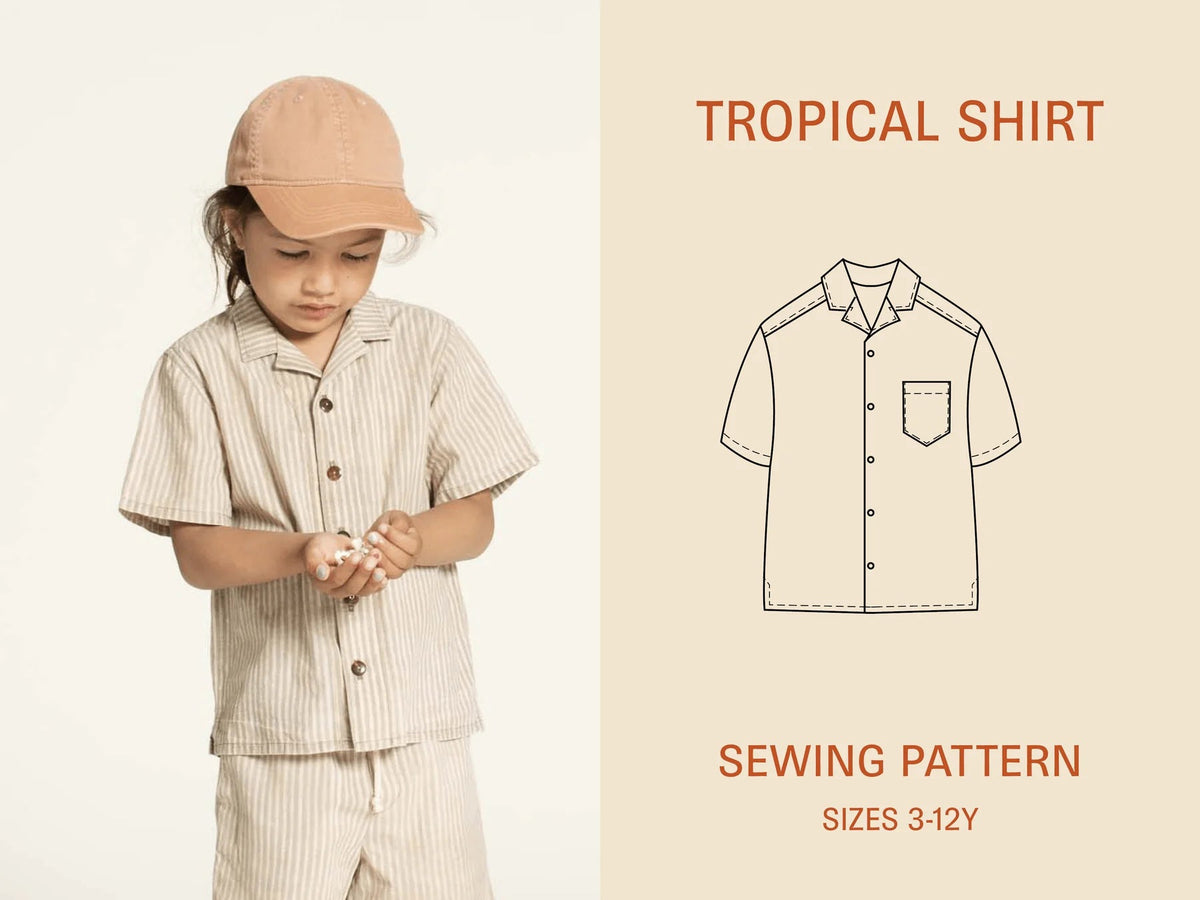 Tropical Shirt Pattern For Children