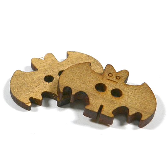 Olive Wood Bat Button – 18mm