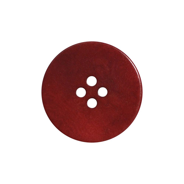 Corozo nut button red size 36